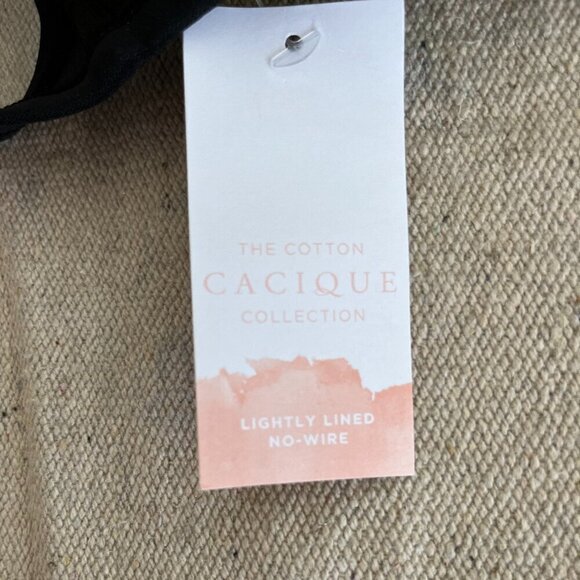 Cacique Woman's Plus-Size Black Lighty Lined No-Wire Bra Sz 50D - Picture 7 of 10